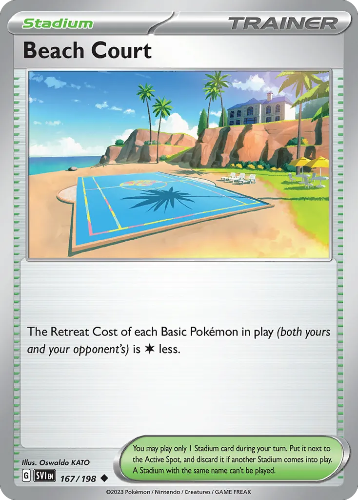 Beach Court #167, Scarlet & Violet
