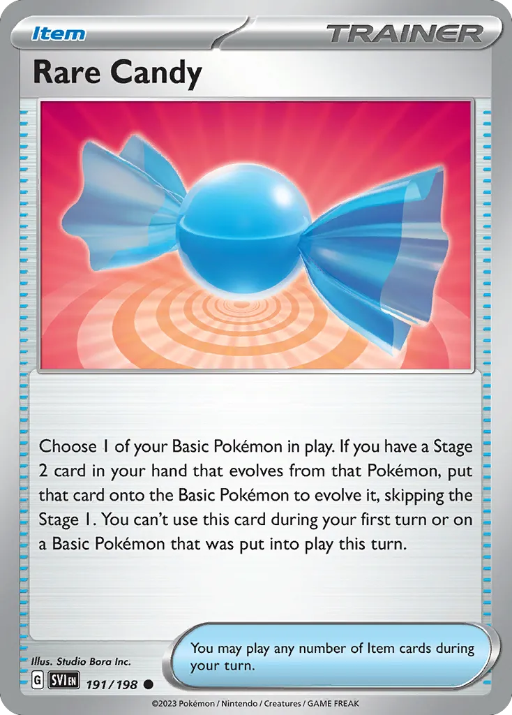 Rare Candy #191, Scarlet & Violet Reverse Holo