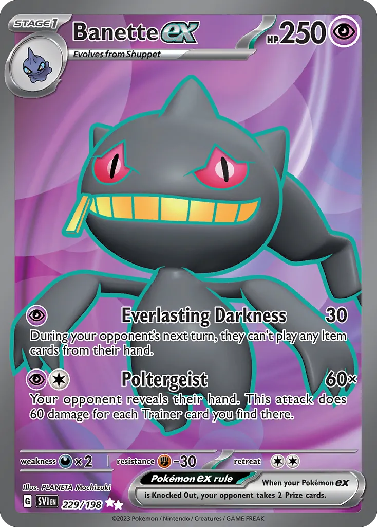 Banette ex #229, Scarlet & Violet