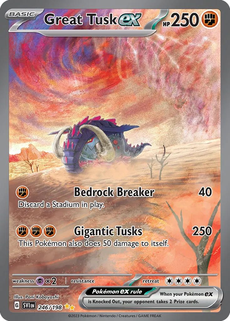 Great Tusk ex #246, Scarlet & Violet