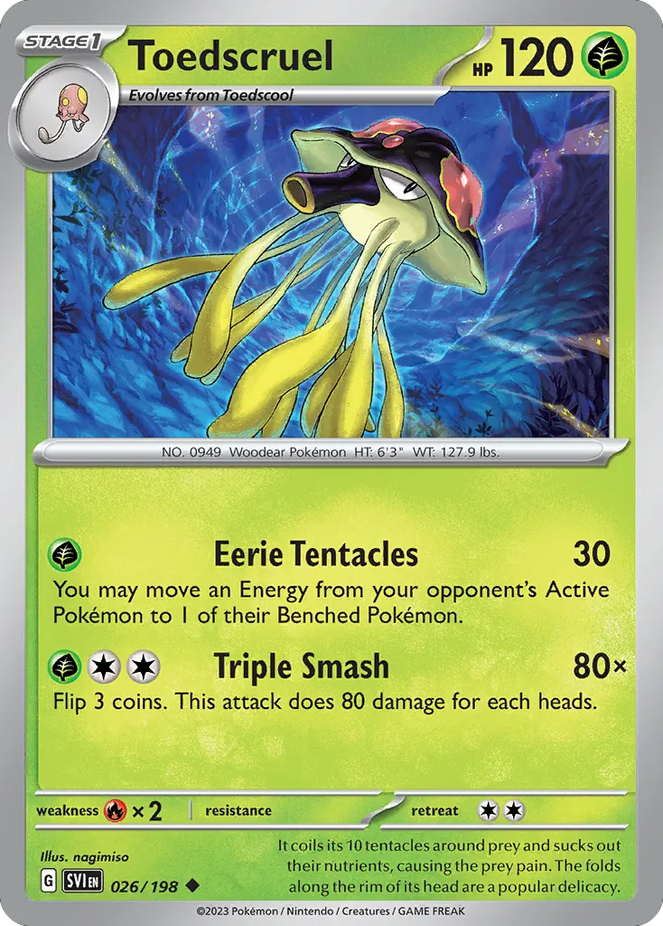Toedscruel #26, Scarlet & Violet Reverse Holo