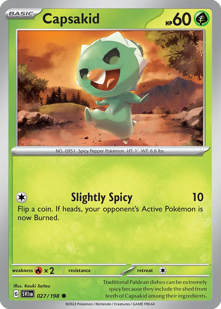 Capsakid #27, Scarlet & Violet Reverse Holo
