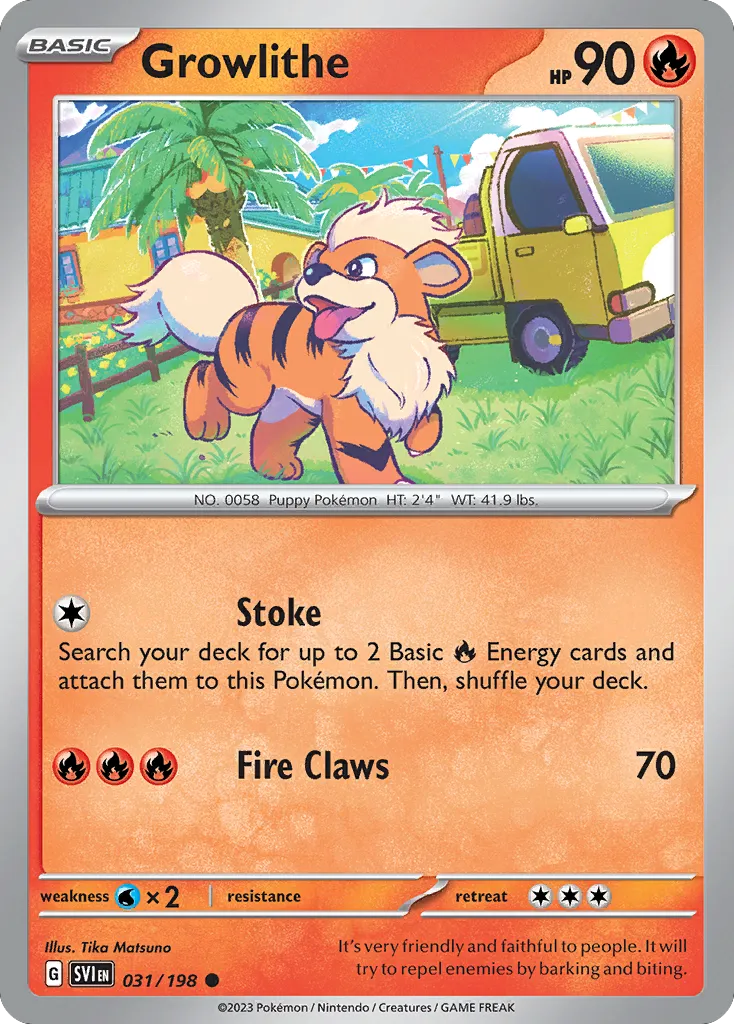Growlithe #31, Scarlet & Violet