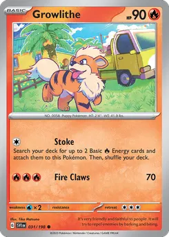 Growlithe #31, Reverse Holo