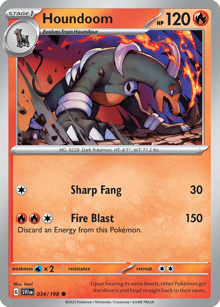 Houndoom #34, Scarlet & Violet