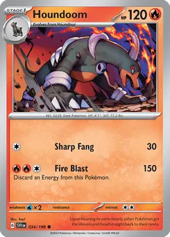 Houndoom #34, Reverse Holo