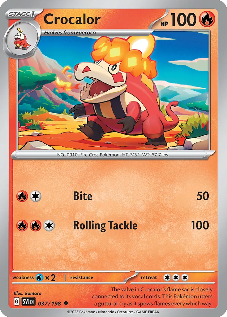 Crocalor #37, Scarlet & Violet Reverse Holo
