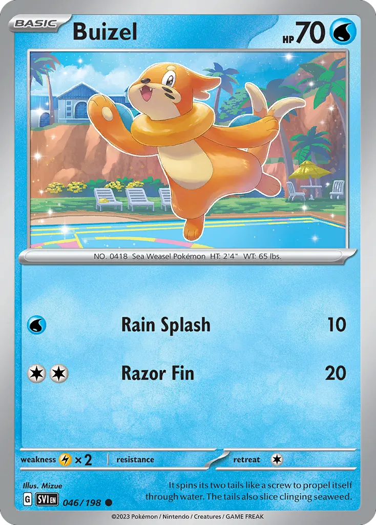 Buizel #46, Scarlet & Violet Reverse Holo