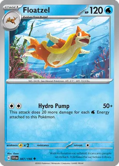Floatzel #47, Reverse Holo