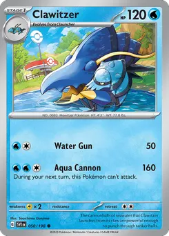 Clawitzer #50, Reverse Holo