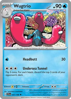 Wugtrio #57, Reverse Holo