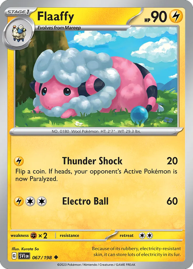 Flaaffy #67, Scarlet & Violet Reverse Holo