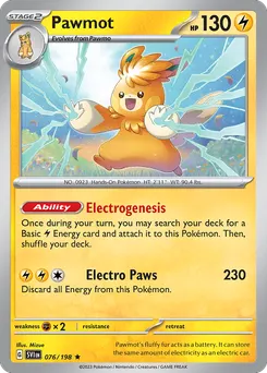 Pawmot #76, Reverse Holo