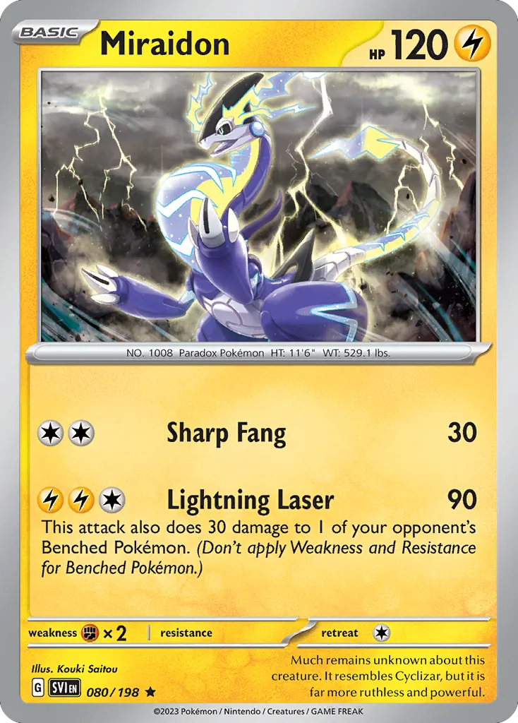 Miraidon #80, Scarlet & Violet Reverse Holo
