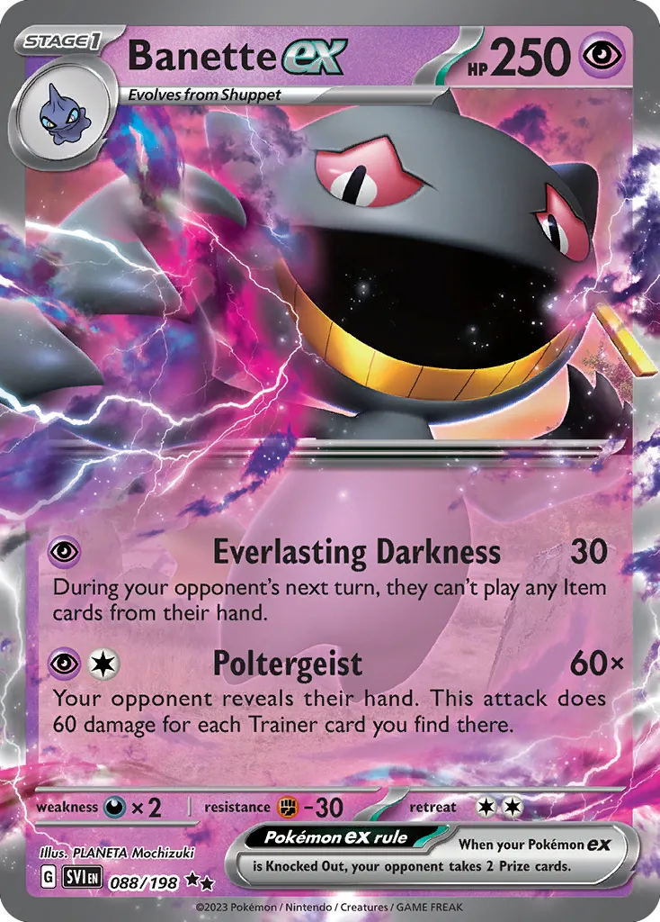 Banette ex #88, Scarlet & Violet