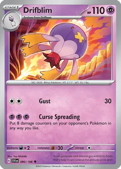 Drifblim #90, Reverse Holo