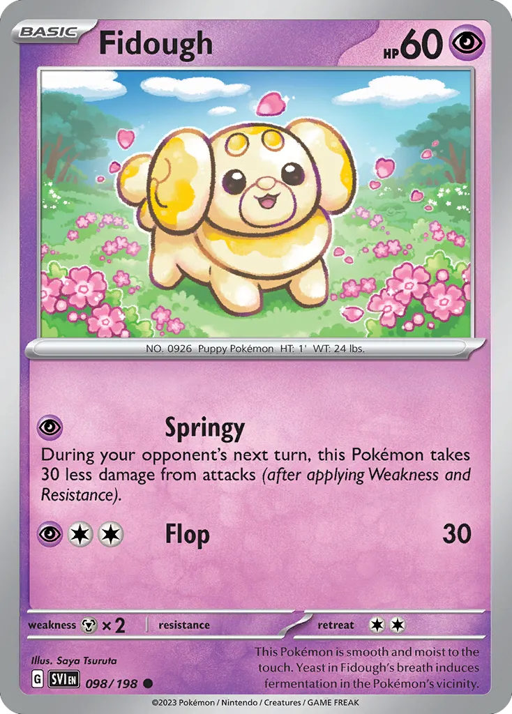 Fidough #98, Scarlet & Violet Reverse Holo