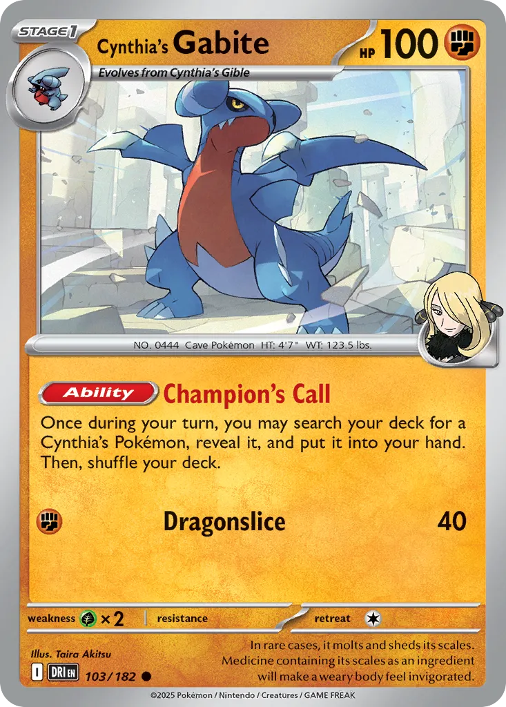 Cynthia's Gabite #103, Destined Rivals