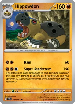 Hippowdon #106, Reverse Holo