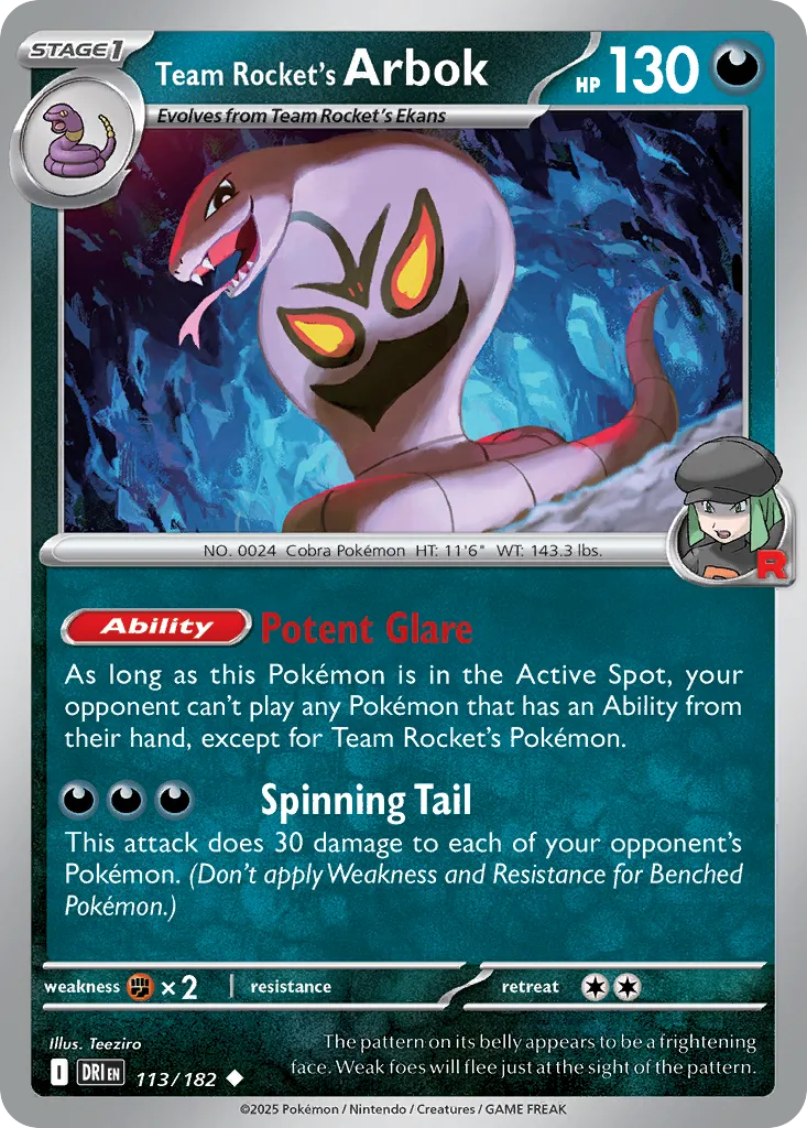 Team Rocket's Arbok #113, Destined Rivals