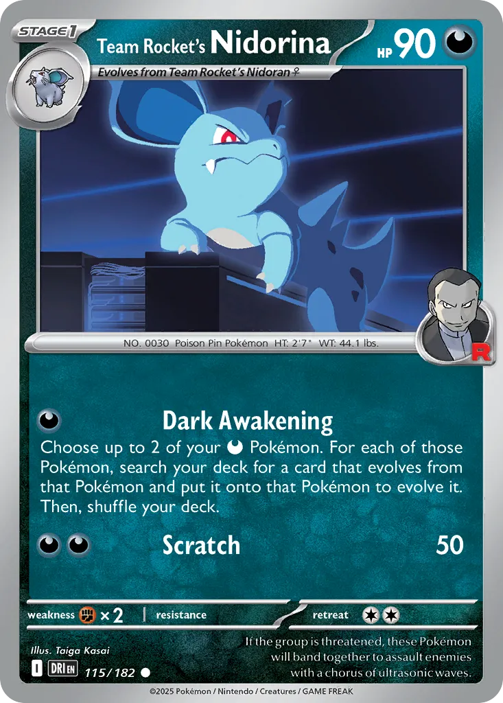 Team Rocket's Nidorina #115, Destined Rivals Reverse Holo