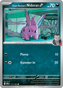 Team Rocket's Nidoran♂ #117, Reverse Holo