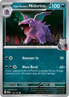 Team Rocket's Nidorino #118, Standard