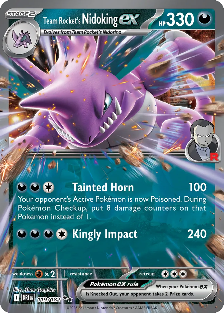 Team Rocket's Nidoking ex #119, Destined Rivals