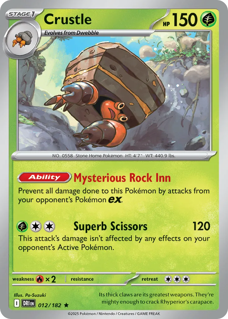 Crustle #12, Destined Rivals Reverse Holo
