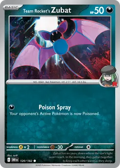 Team Rocket's Zubat #120, Reverse Holo