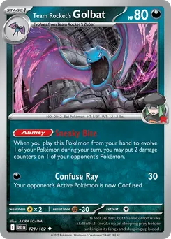 Team Rocket's Golbat #121, Reverse Holo