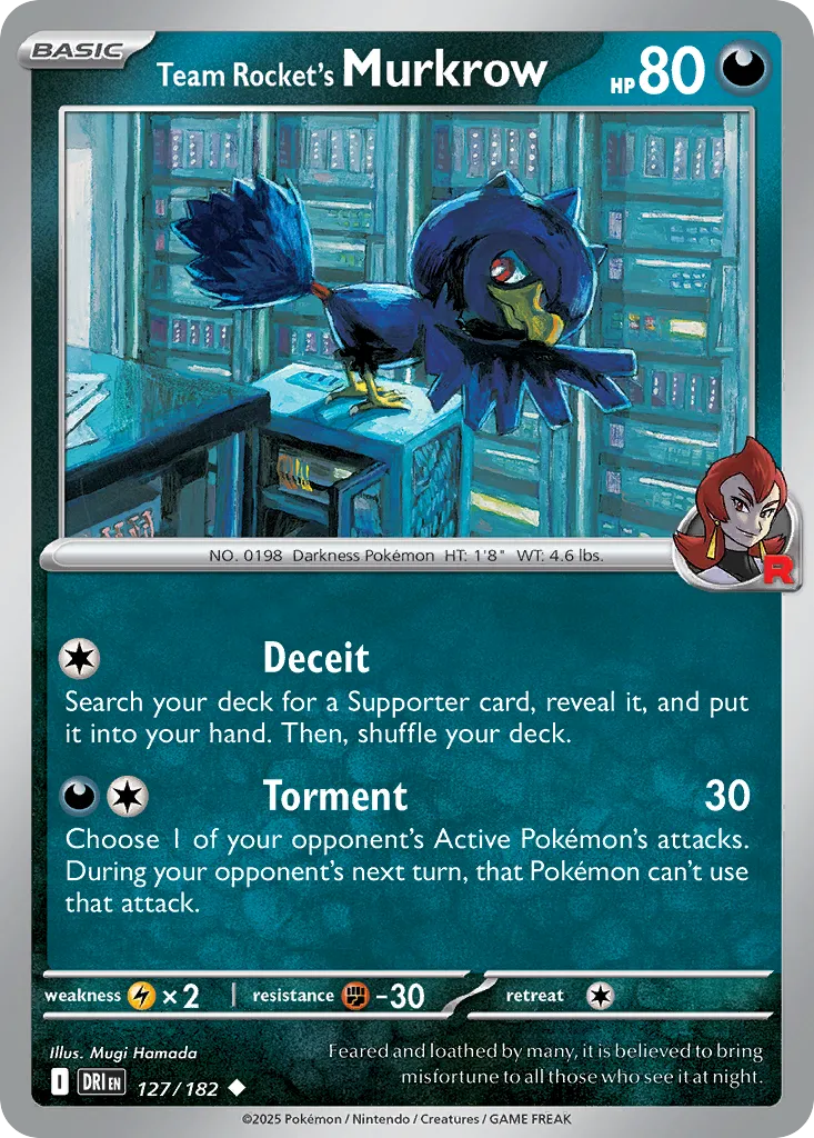 Team Rocket's Murkrow #127, Destined Rivals Reverse Holo