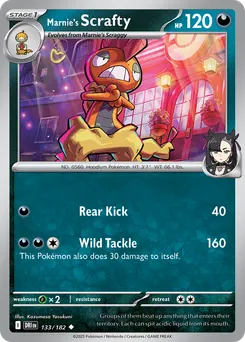 Marnie's Scrafty #133, Reverse Holo