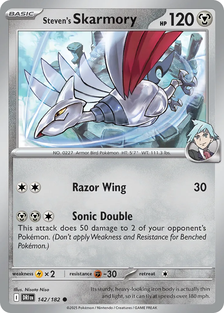 Steven's Skarmory #142, Destined Rivals Reverse Holo