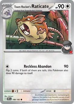 Team Rocket's Raticate #148, Reverse Holo