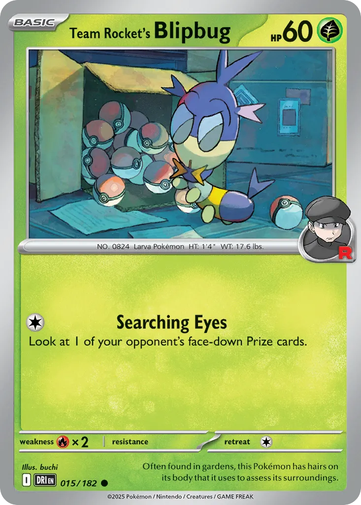 Team Rocket's Blipbug #15, Destined Rivals Reverse Holo