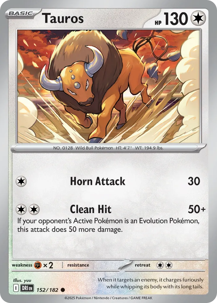 Tauros #152, Destined Rivals Reverse Holo