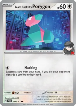 Team Rocket's Porygon #153, Reverse Holo