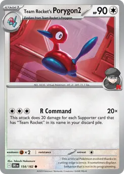 Team Rocket's Porygon2 #154, Reverse Holo