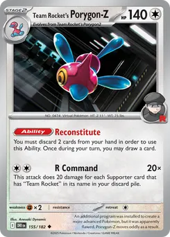 Team Rocket's Porygon-Z #155, Reverse Holo