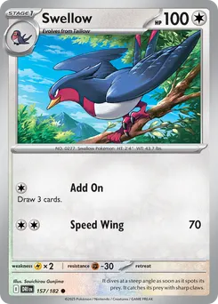 Swellow #157, Reverse Holo