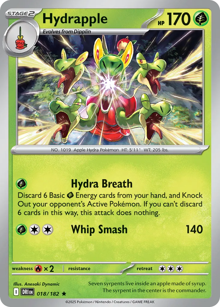 Hydrapple #18, Destined Rivals Reverse Holo