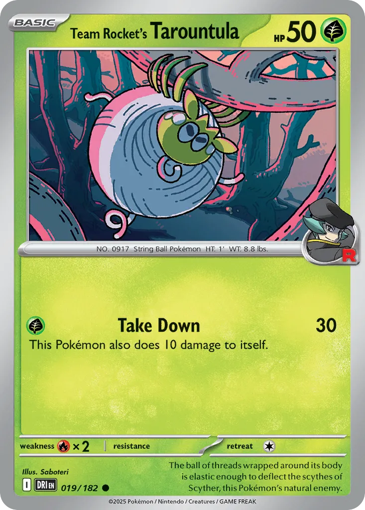 Team Rocket's Tarountula #19, Destined Rivals Reverse Holo