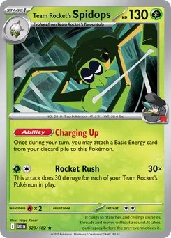 Team Rocket's Spidops #20, Reverse Holo