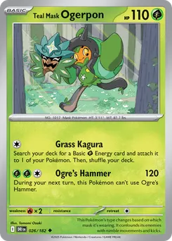 Teal Mask Ogerpon #26, Reverse Holo
