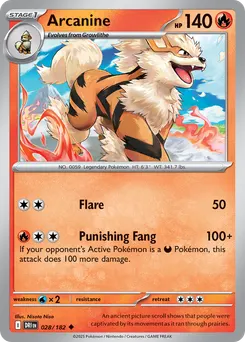 Arcanine #28, Reverse Holo