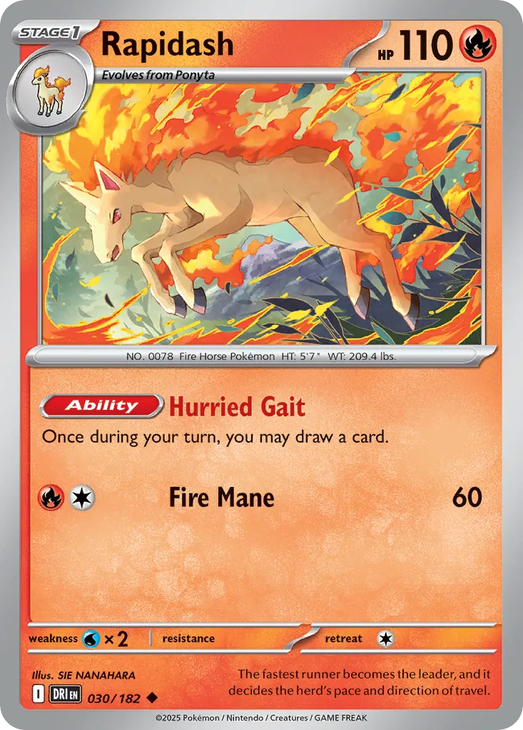 Rapidash #30, Destined Rivals Reverse Holo
