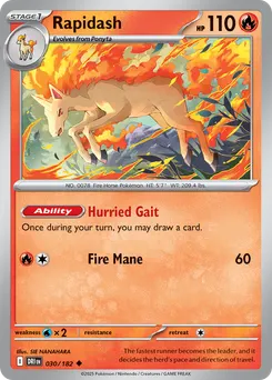 Rapidash #30, Reverse Holo