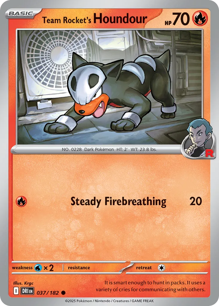 Team Rocket's Houndour #37, Destined Rivals Reverse Holo