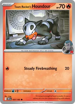 Team Rocket's Houndour #37, Reverse Holo